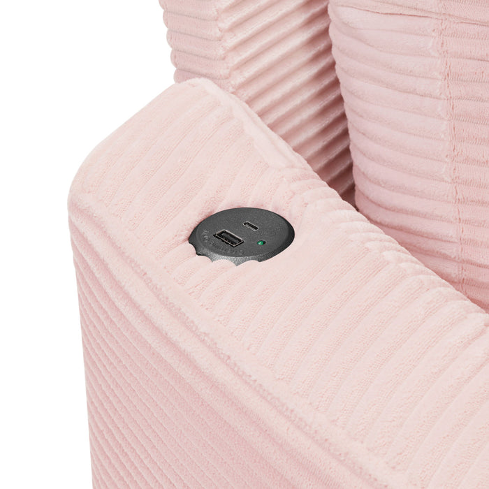 Oversized Double Chaise Lounge Sofa With USB Ports