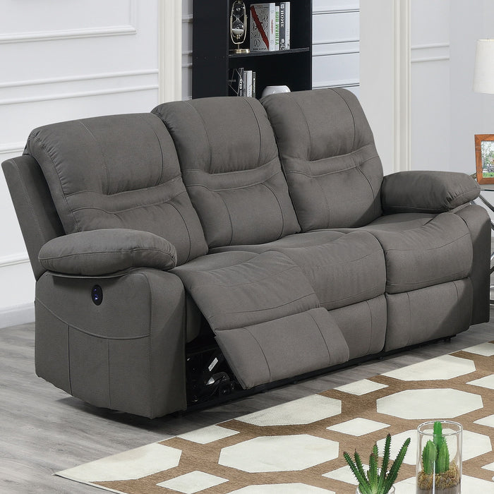 Modern Contemporary Power Reclining Sofa With USB Port