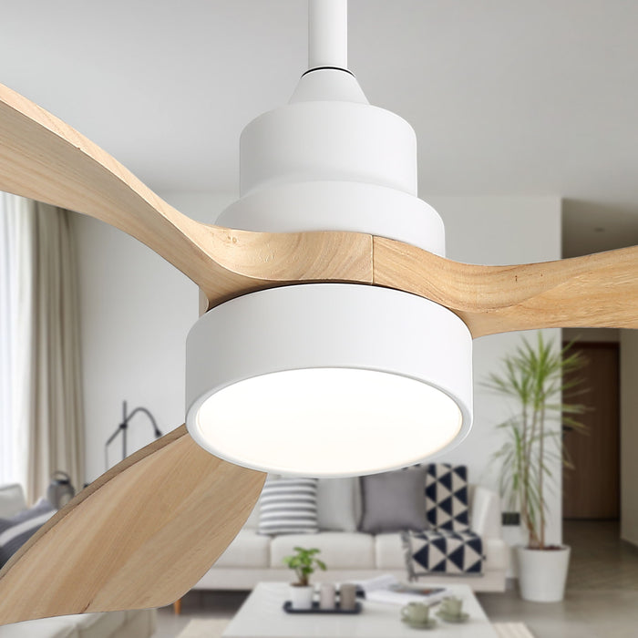 48" Ceiling Fan With Light And App Control, Quiet DC Motor, 6 Speed Fan, Dual Mounting - White