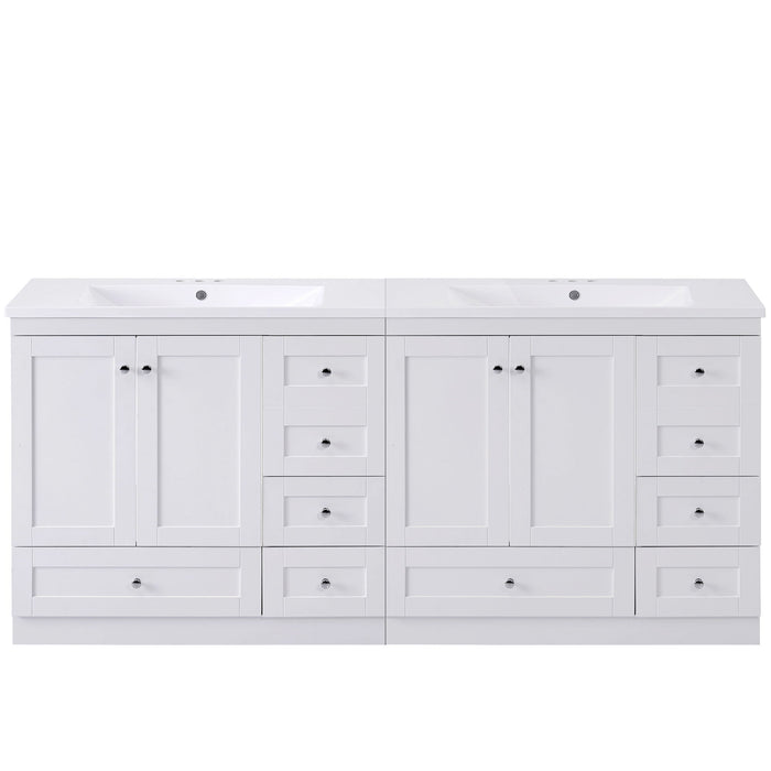 Shaker Free Standing Bathroom Vanity Cabinet With Sink, Soft Close Drawers, Soft Close Doors