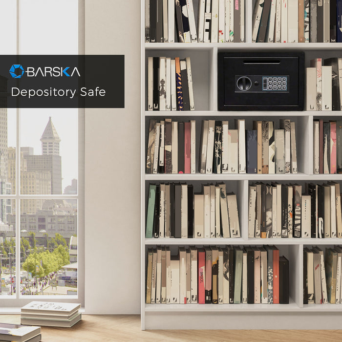 Compact Keypad Depository Safe - Black