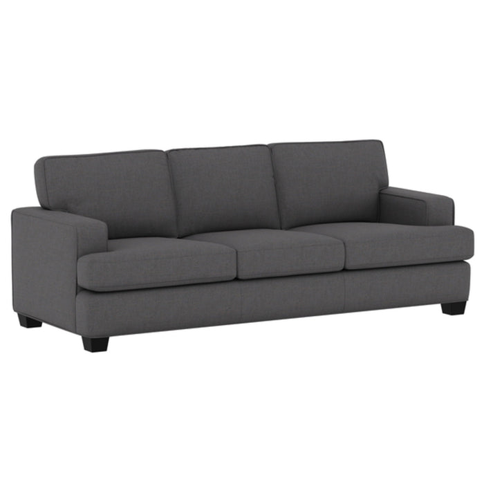 Carter - 86" Sofa With Track Arms And Tapered Block Legs - Medium Gray