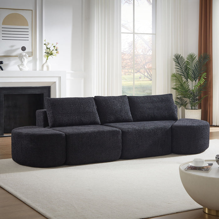 V - Shaped Modular Sofa Set With 3 Pillow