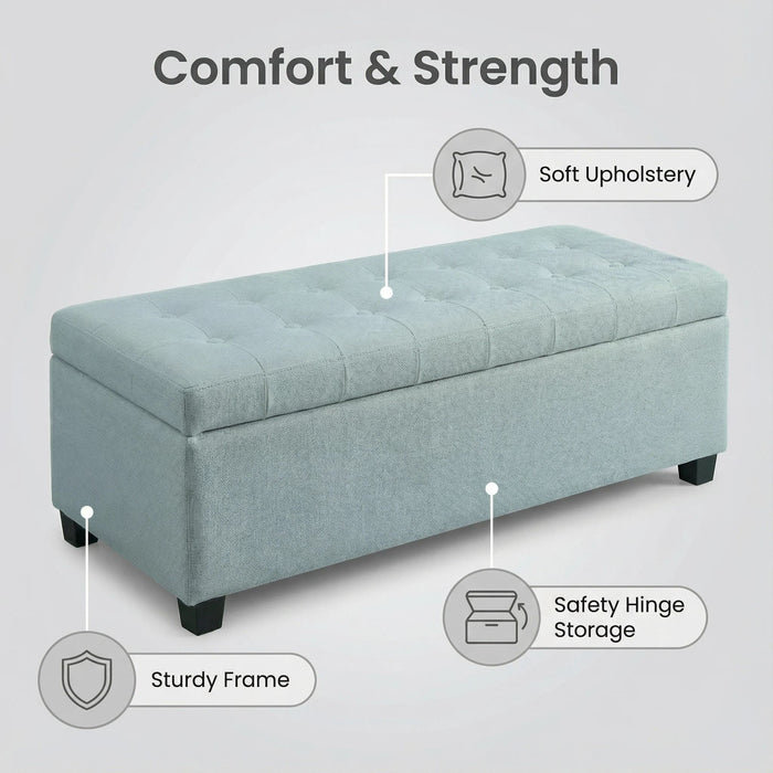 Elegant Tufted Storage Ottoman Bench