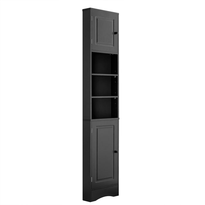 Multi Functional Corner Cabinet With Adjustable Shelves And 2 Doors