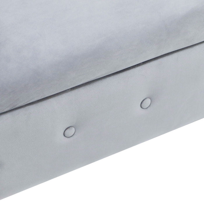 Chaise Lounge Indoor, Velvet Lounge Chair For Bedroom With Storage & Pillow, Modern Upholstered Rolled Arm Chase Lounge For Sleeping With Nailhead Trim For Living Room Bedroom Office