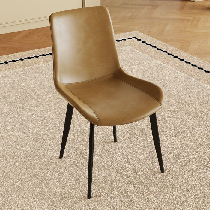 Dining Chairs With Carbon Steel Legs (Set of 4) - Brown