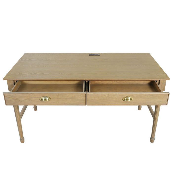 Modern Writing Desk With Drawers For Home Office