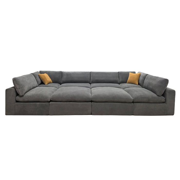 Custom Configuration Modular Sectional & Toss Pillows