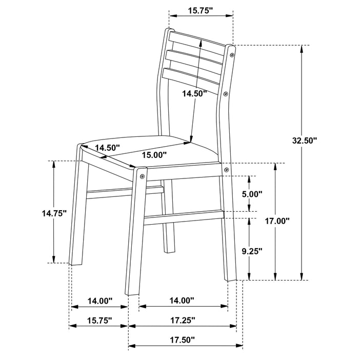 Cliff - 3 Piece Round Drop Leaf Dining Table Set With Ladderback Chairs - White