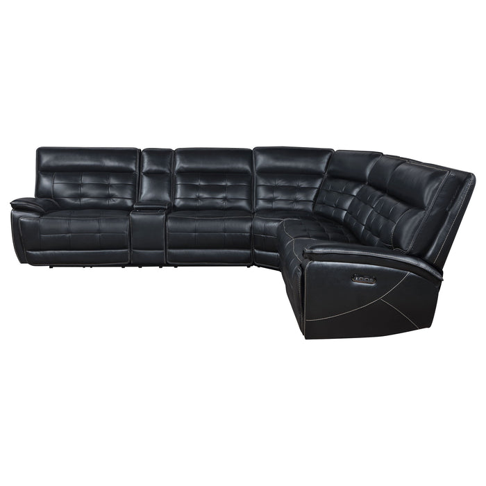 Hayden - Dual Power Reclining Sectional Sofa - Black