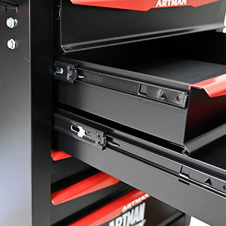 Rolling Metal Tool Chest With Drawers, Steel Storage Cabinet With Ball Bearing Slides