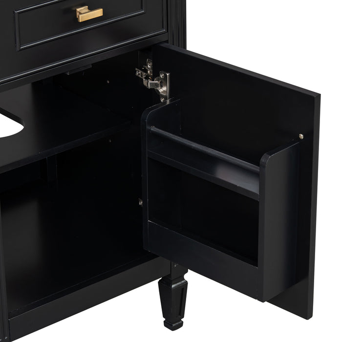 Bathroom Vanity With Sink, Adjustable Shelf, Tilt-Out Drawer