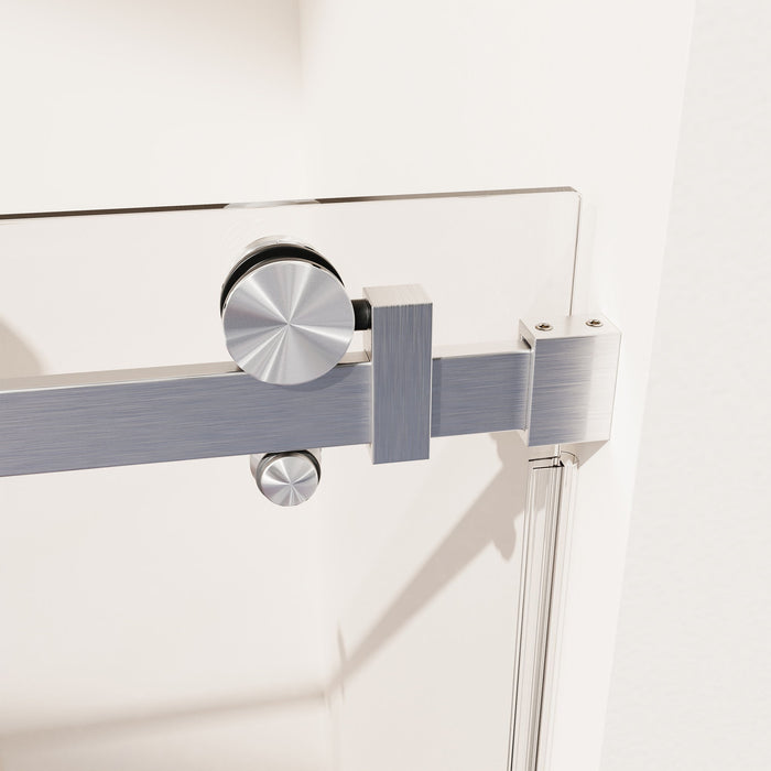 Frameless Single Sliding Shower Door, Sgcc Tempered Glass, Reversible