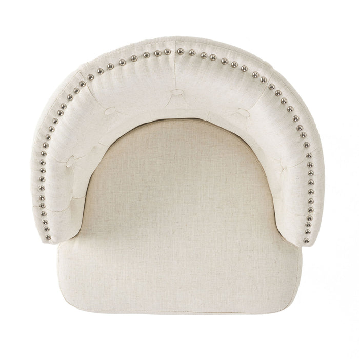 360 Degree Swivel Bar Stool With Stunning Nailhead Trim (Set of 2)