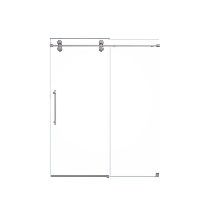 Frameless Single Sliding Shower Door With Clear Tempered Glass