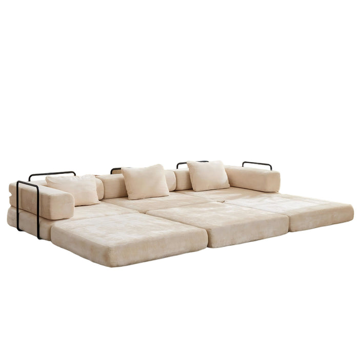 Convertible Floor Sofa Bed, Boneless Modular Sectional Sofa For Living Room