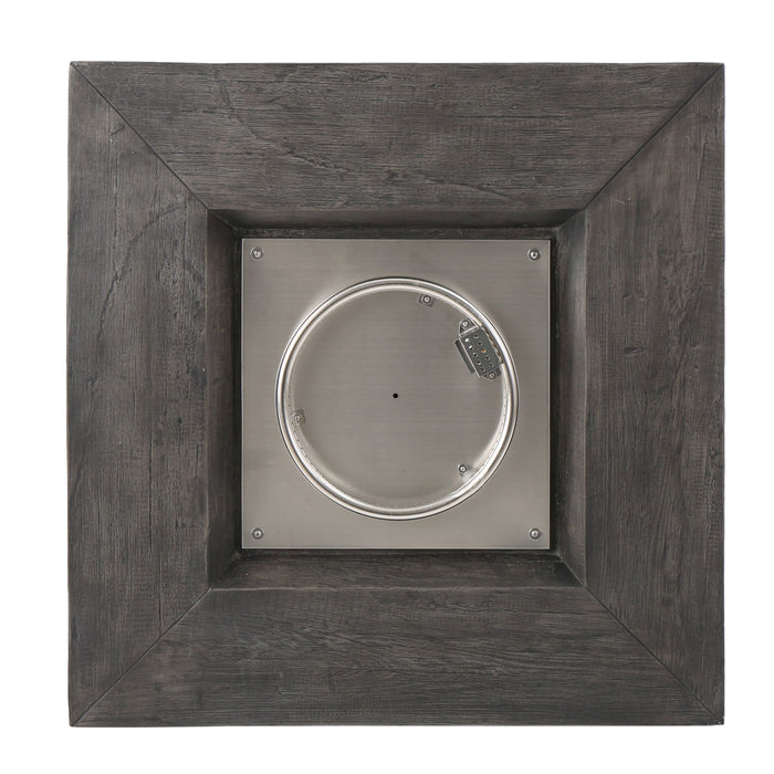Anchorage - Wood Square Fire Pit 40, 000 Btu - Gray
