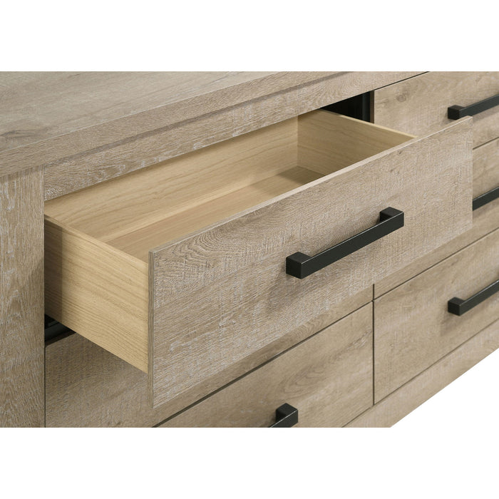 Sansome - 6 Drawer Bedroom Dresser With Pulls - Oak