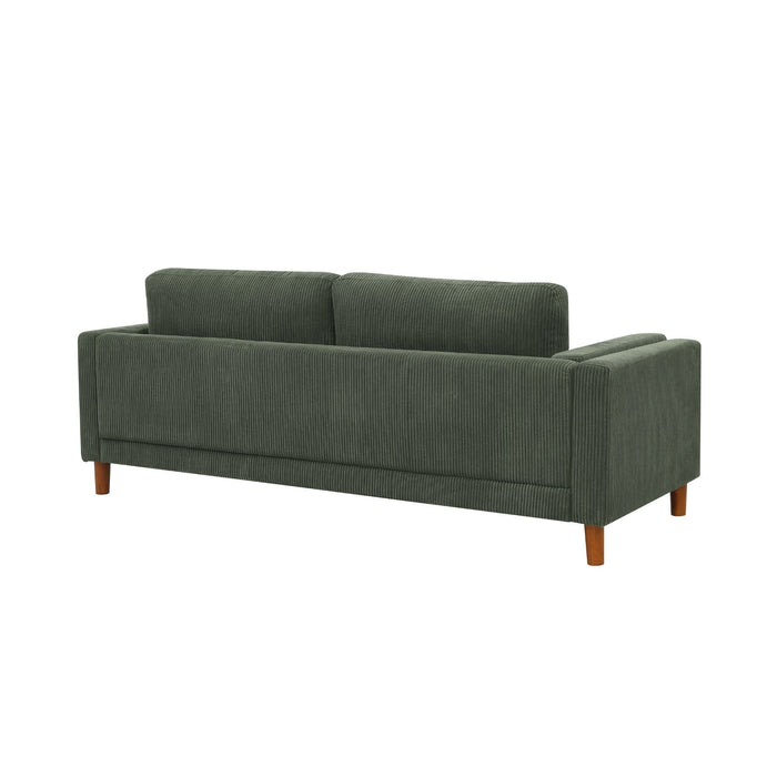 Upholstered Square Arm Sofa - Dark Green