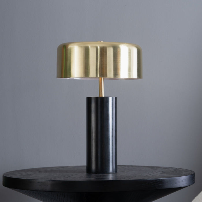 Desk Lamp With Drum Shade - Black