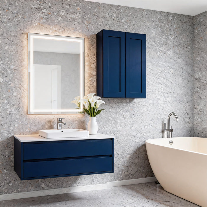 Shaker Wall Cabinet With Soft Close Hinges, Adjustable Shelves, Double Door
