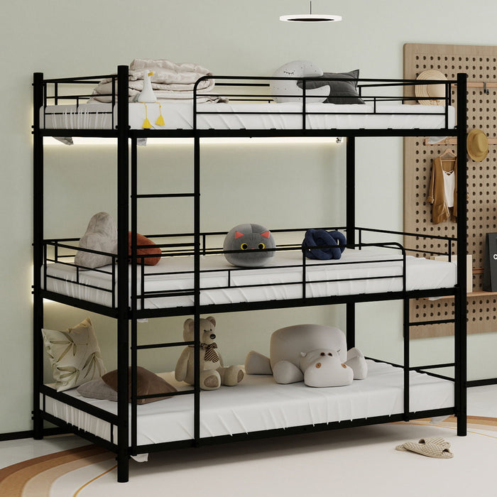 Triple Frame Bed With Built In Ladder