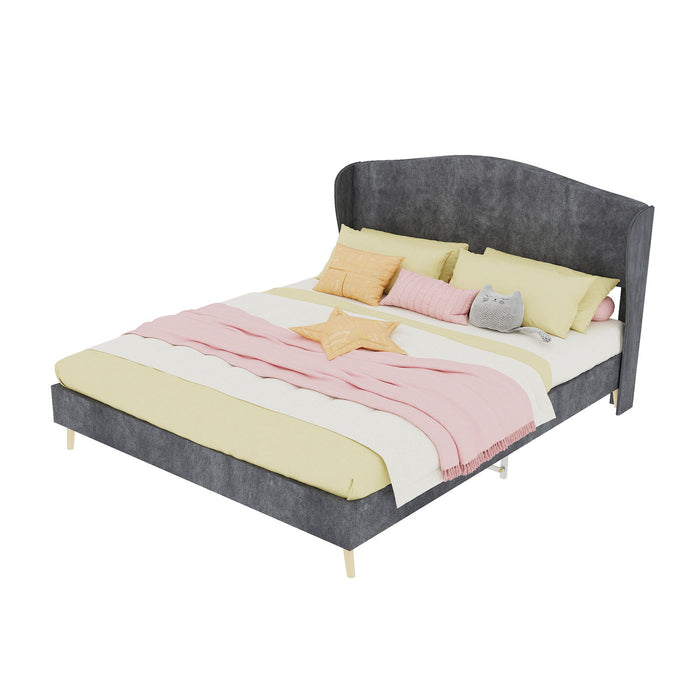 Upholstered Bed, Tufted Headboard, Comfortable Sleep