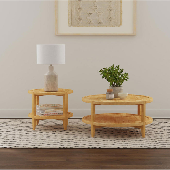 Isbell - Round Table With Storage Shelf