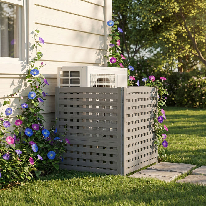 3 Panel Outdoor Air Conditioner Fence Screen