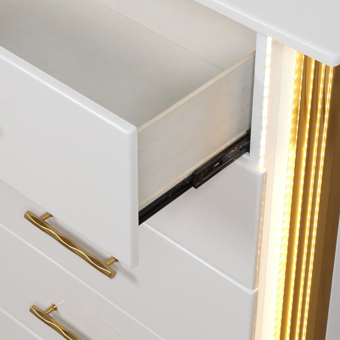 Obsession - 5 Drawer Chest - White