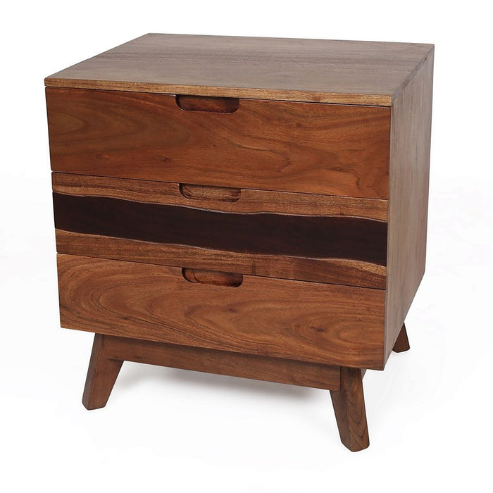Nightstand Natural Wood - Brown