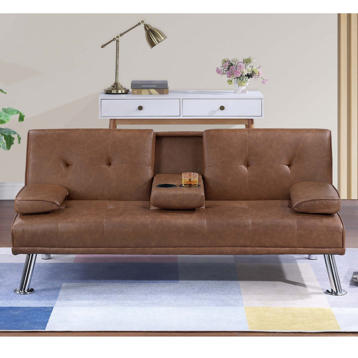 Adjustable Sofa With Fold Down Table And Cup Holders