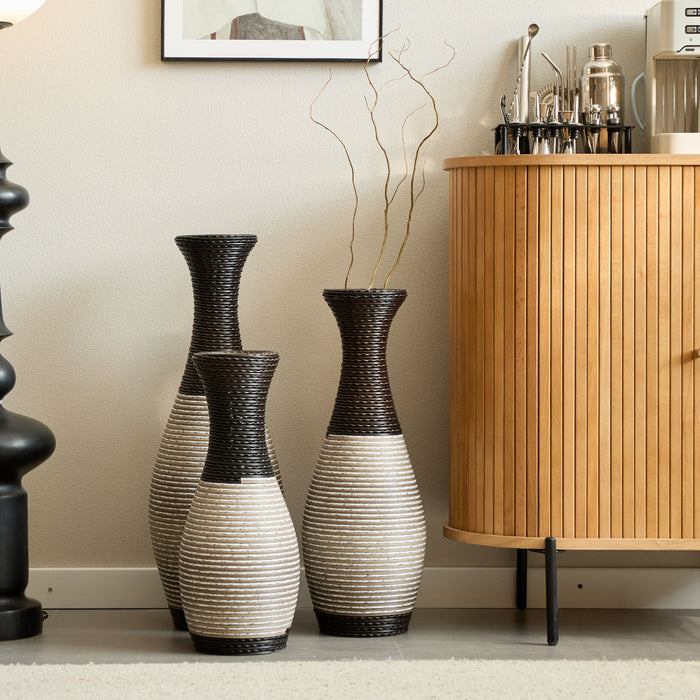 Designer Floor Vases, Large Vases For Home Decor Flooring (Set of 3)