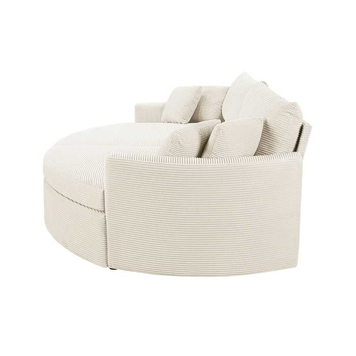 Oversized Double Chaise Lounge Sofa With USB Ports