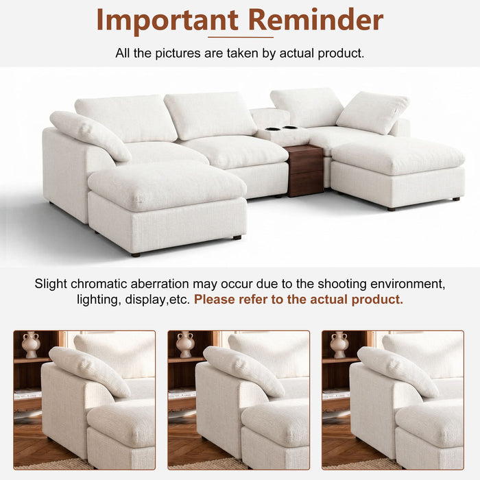 Modular Cloud Couch With Storage Console