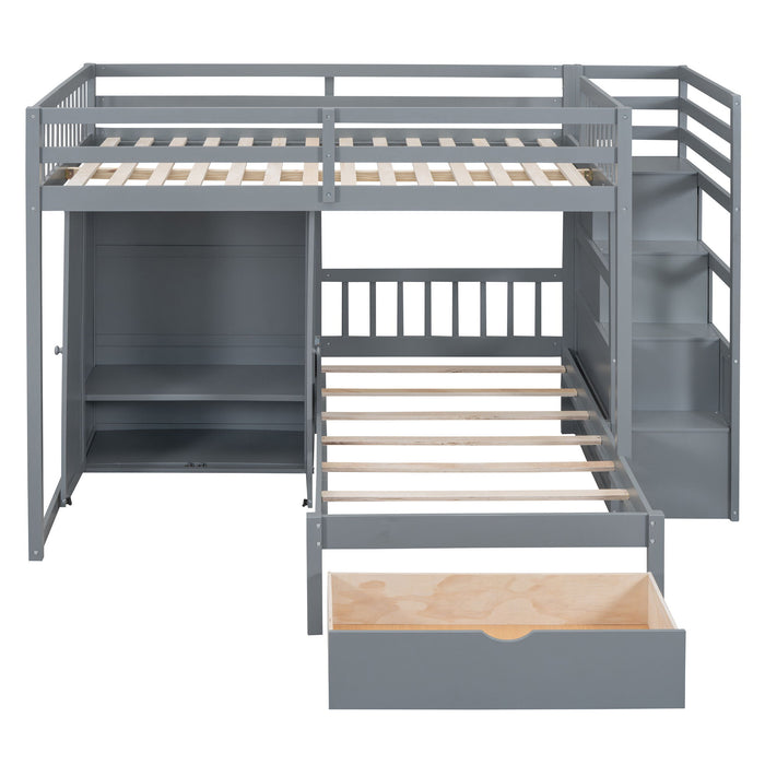 Bunk Bed With Wardrobe, Drawers