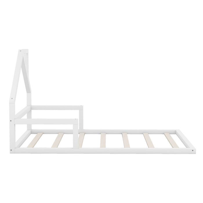 Floor Bed With House Shaped Headboard