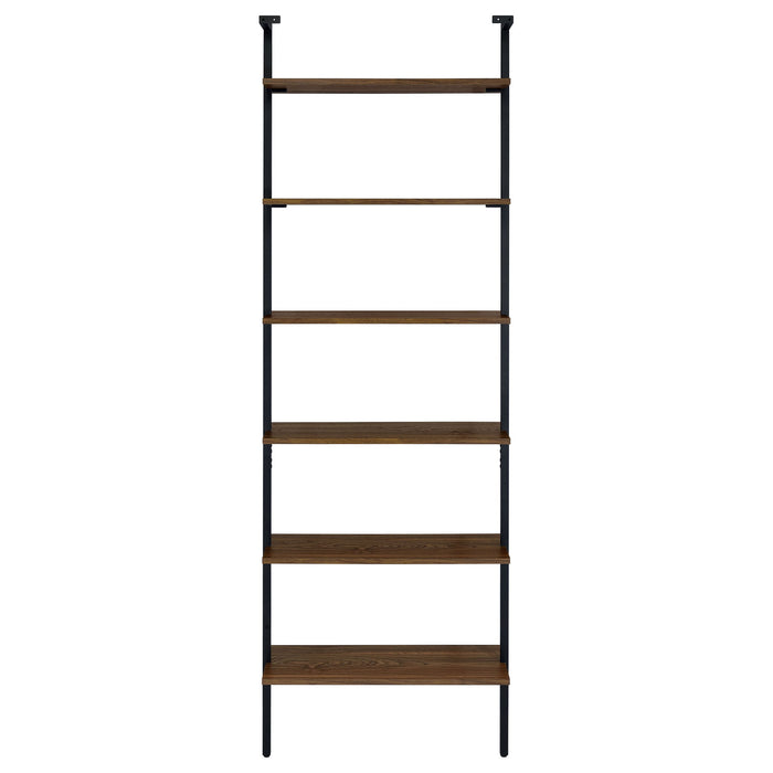 Christy - Owens - 6 Shelf Wall Bookshelf - Walnut