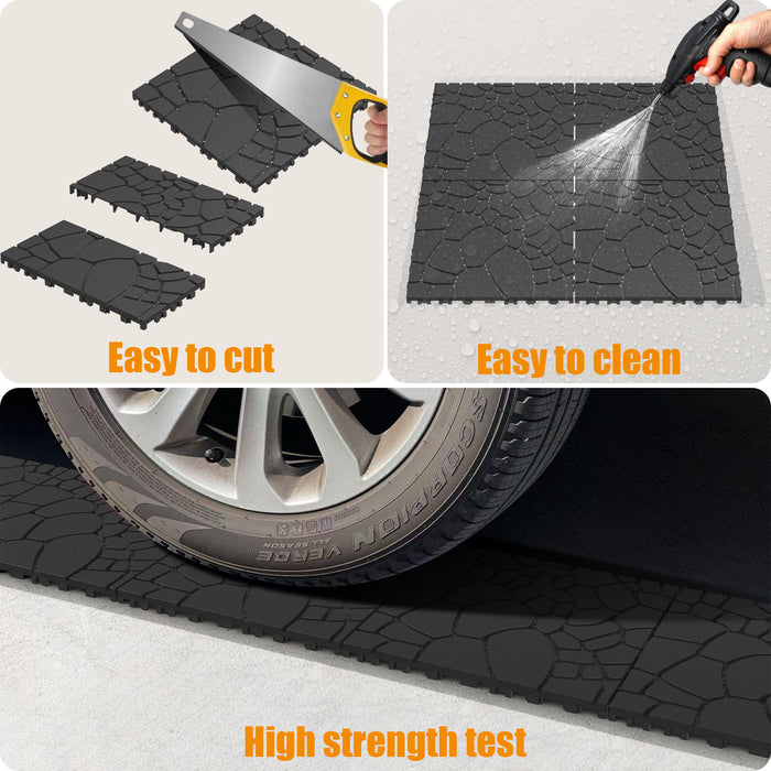 Stone Texture Patio Deck Tiles, Diy Module Interlocking Decking Floor Tiles