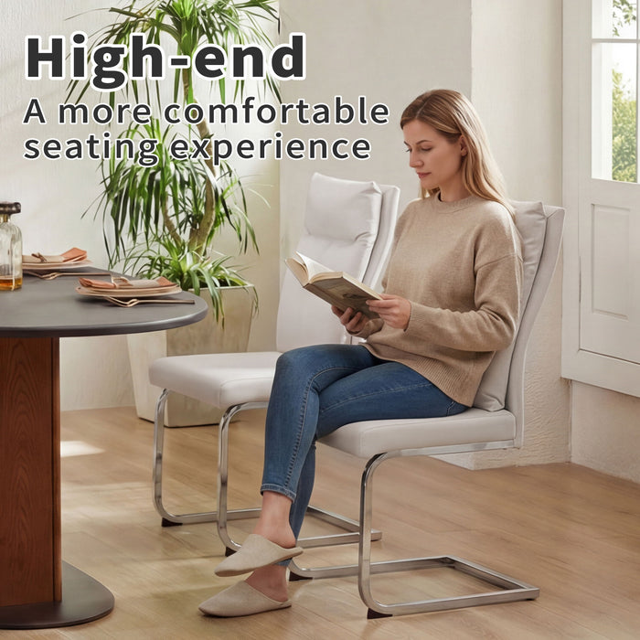 Modern Dining Chair SetWith Soft Cushion Backrest (2 Pieces)