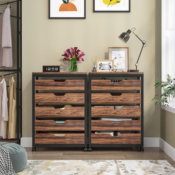 Storage Chest With Wheels, Mobile Drawer Unit