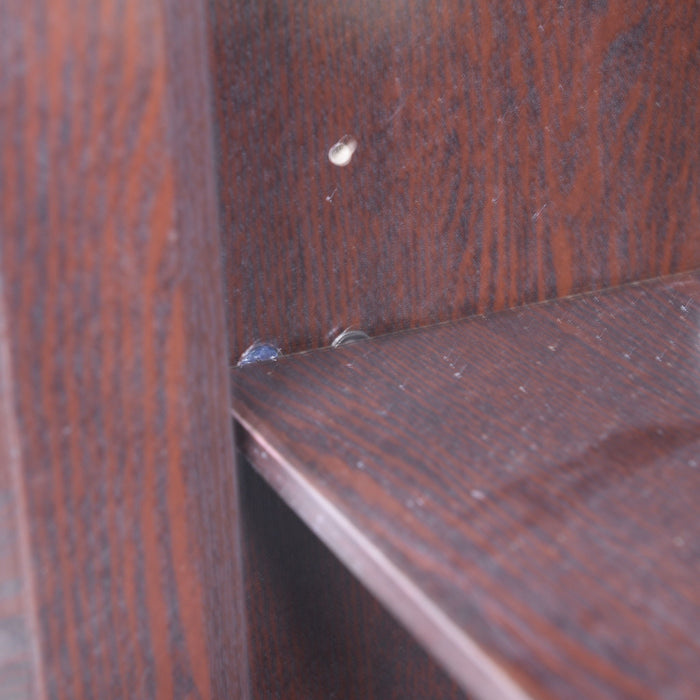 Modern Sideboard With Tempered Glass Doors - Ox Blood Red