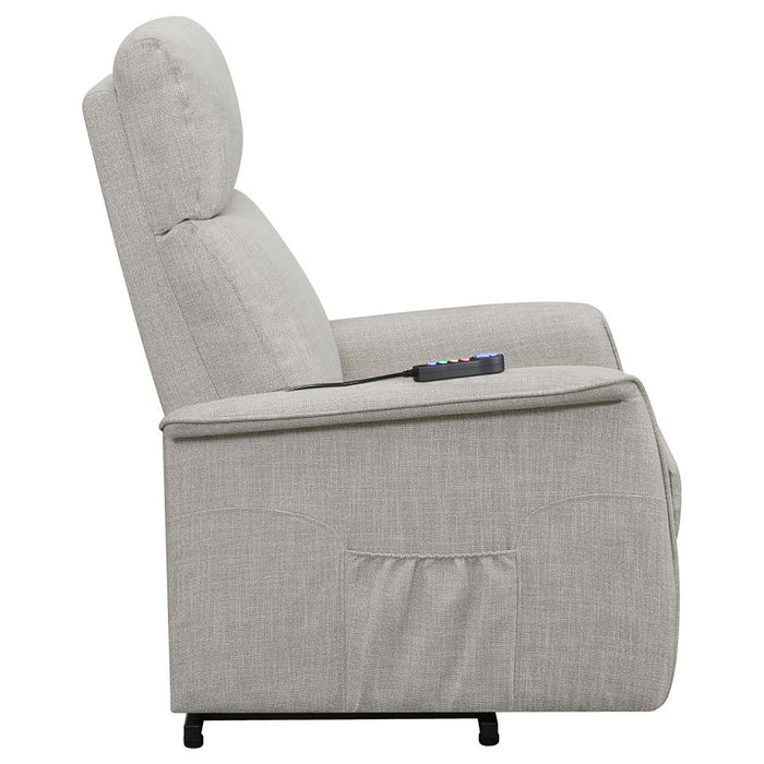Upholstered Power Lift Recliner With Wired Remote