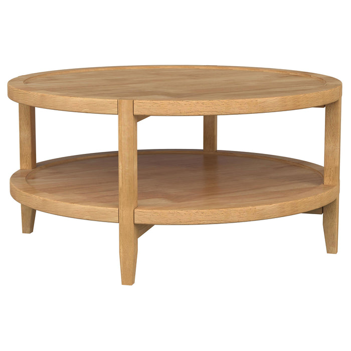 Isbell - Round Table With Storage Shelf