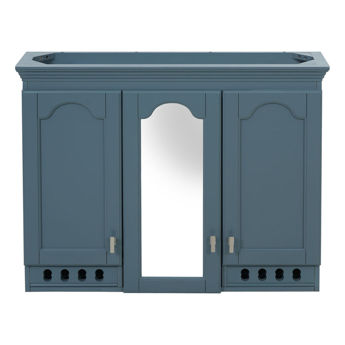 Wall Mount Mirror Cabinet With Adjustable Shelves, Soft Closing Hinges