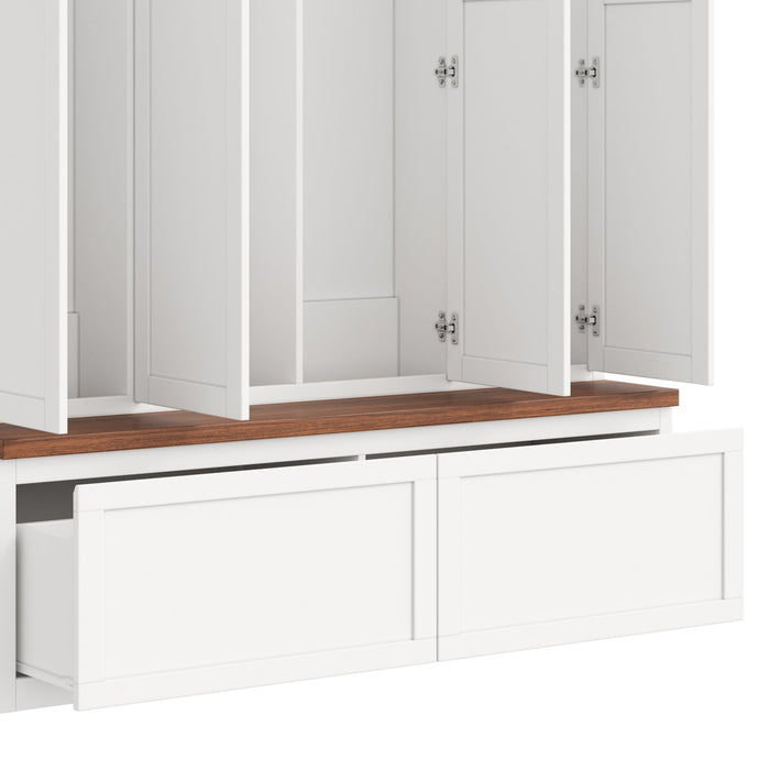 Hall Tree With 4 Hidden Cabinets