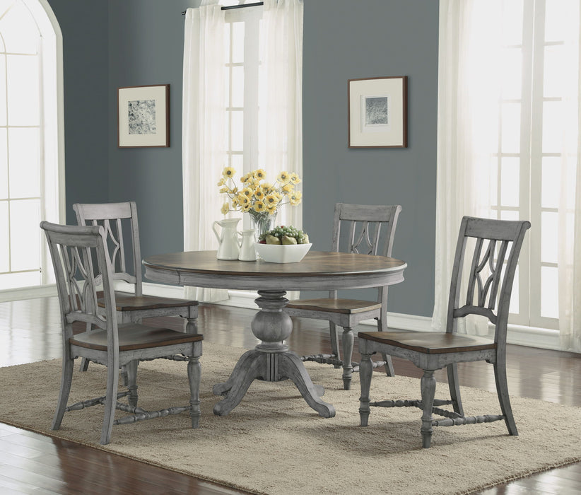 Plymouth - Dining Chair (Set of 2) - Gray / Dark Brown