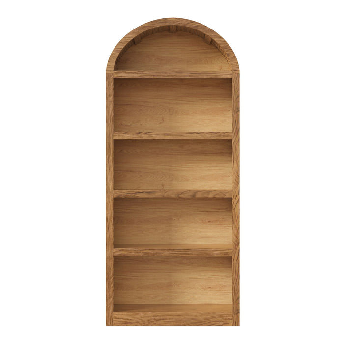 Freestanding Tall 5 Tier Display Bookcase For Living Room (Set of 2) - Brown
