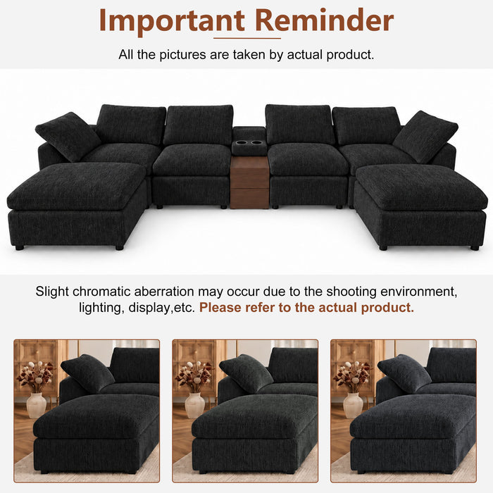 Modular Cloud Couch With Storage Console